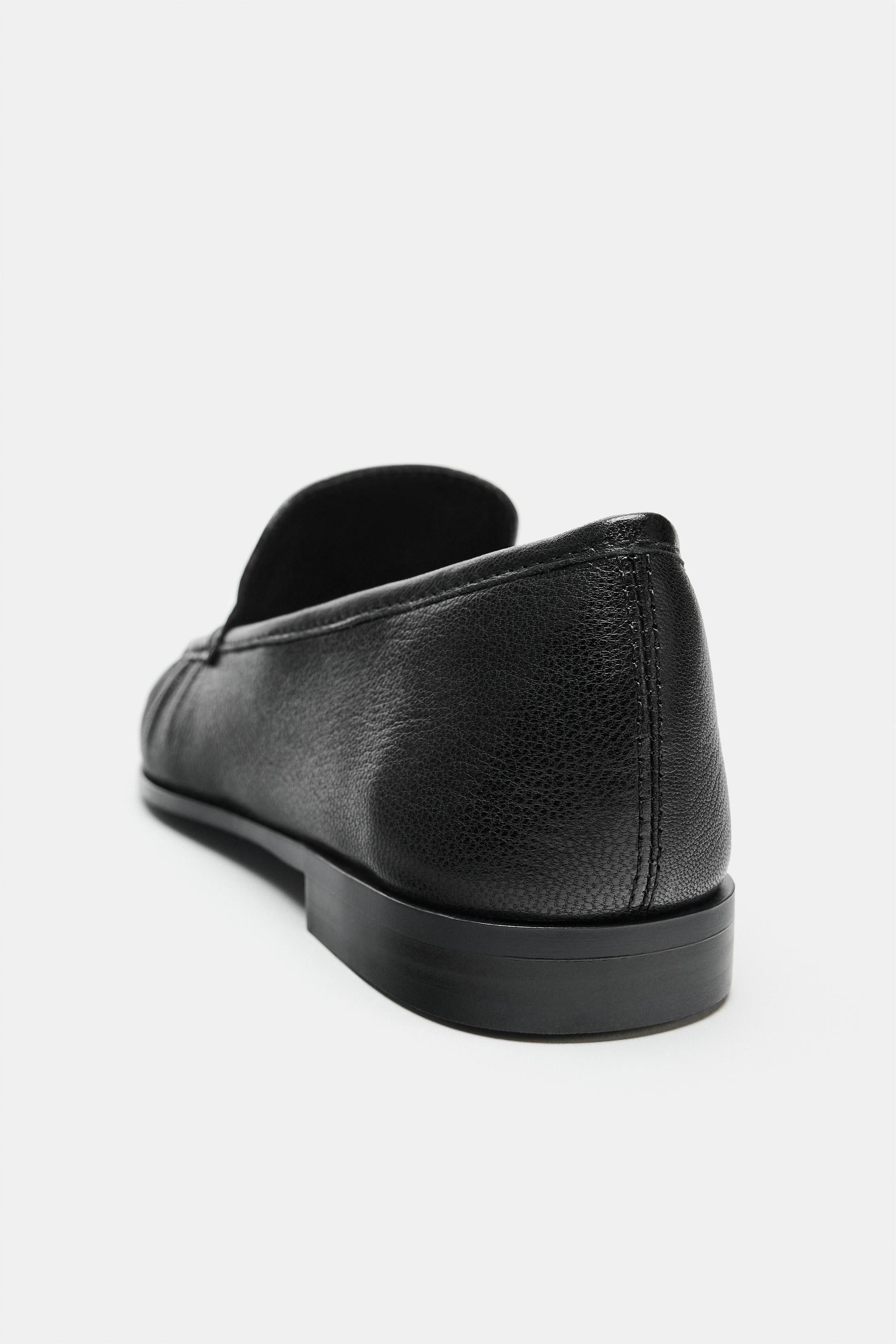 MOCASSINS EN CUIR FRONCÉ