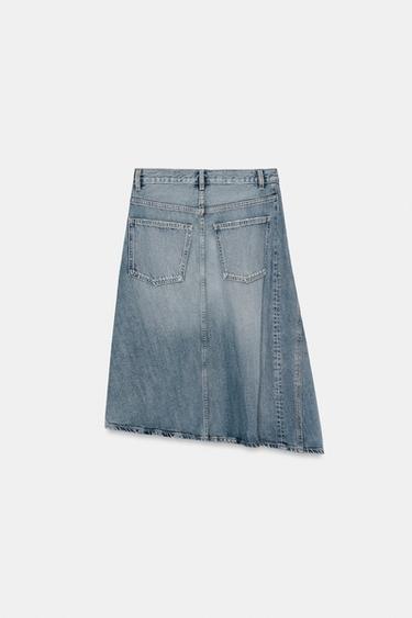 JUPE EN JEAN TRF ASYMÉTRIQUE - Bleu de Zara - Image 4