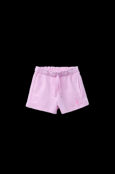 Zara PLAIN EMBROIDERED SHORTS - Mauve - Image 0