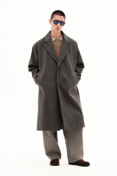 Zara 氣球版打褶長褲 - 貂色