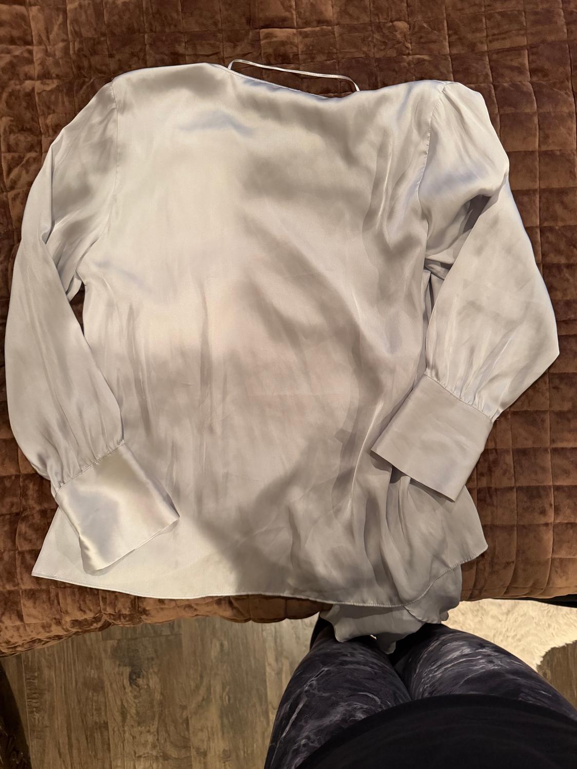 SATIN EFFECT WRAP SHIRT - Image 2