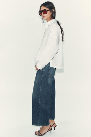 BUTTONED POPLIN SHIRT - White by Zara - Image 2