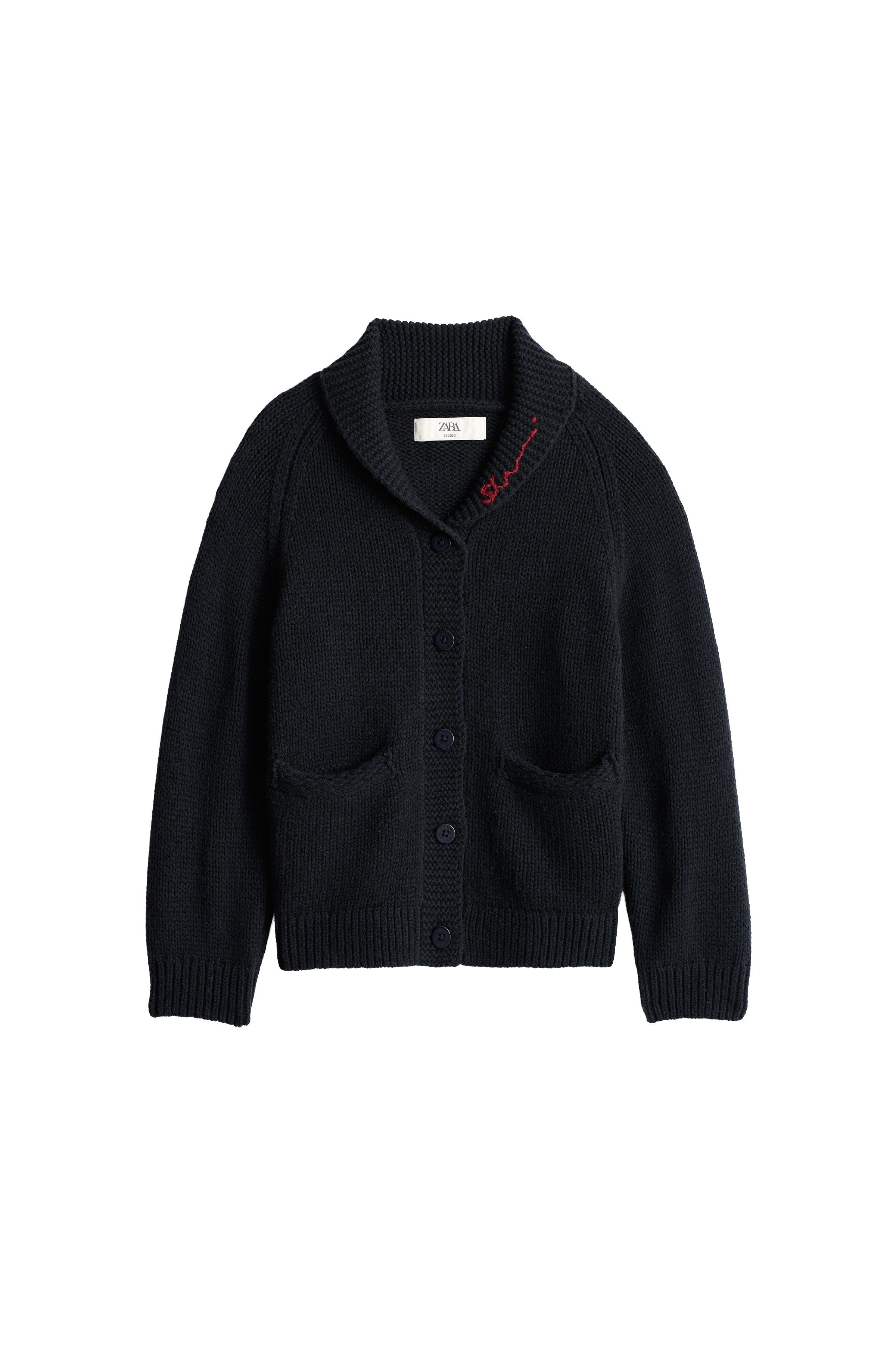 LIMITED EDITION 100% WOOL EMBROIDERED CARDIGAN