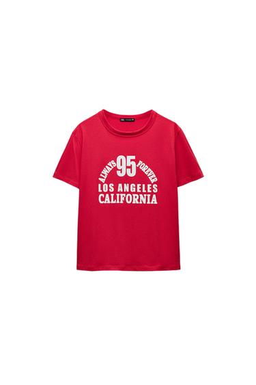 T-SHIRT WITH SLOGAN