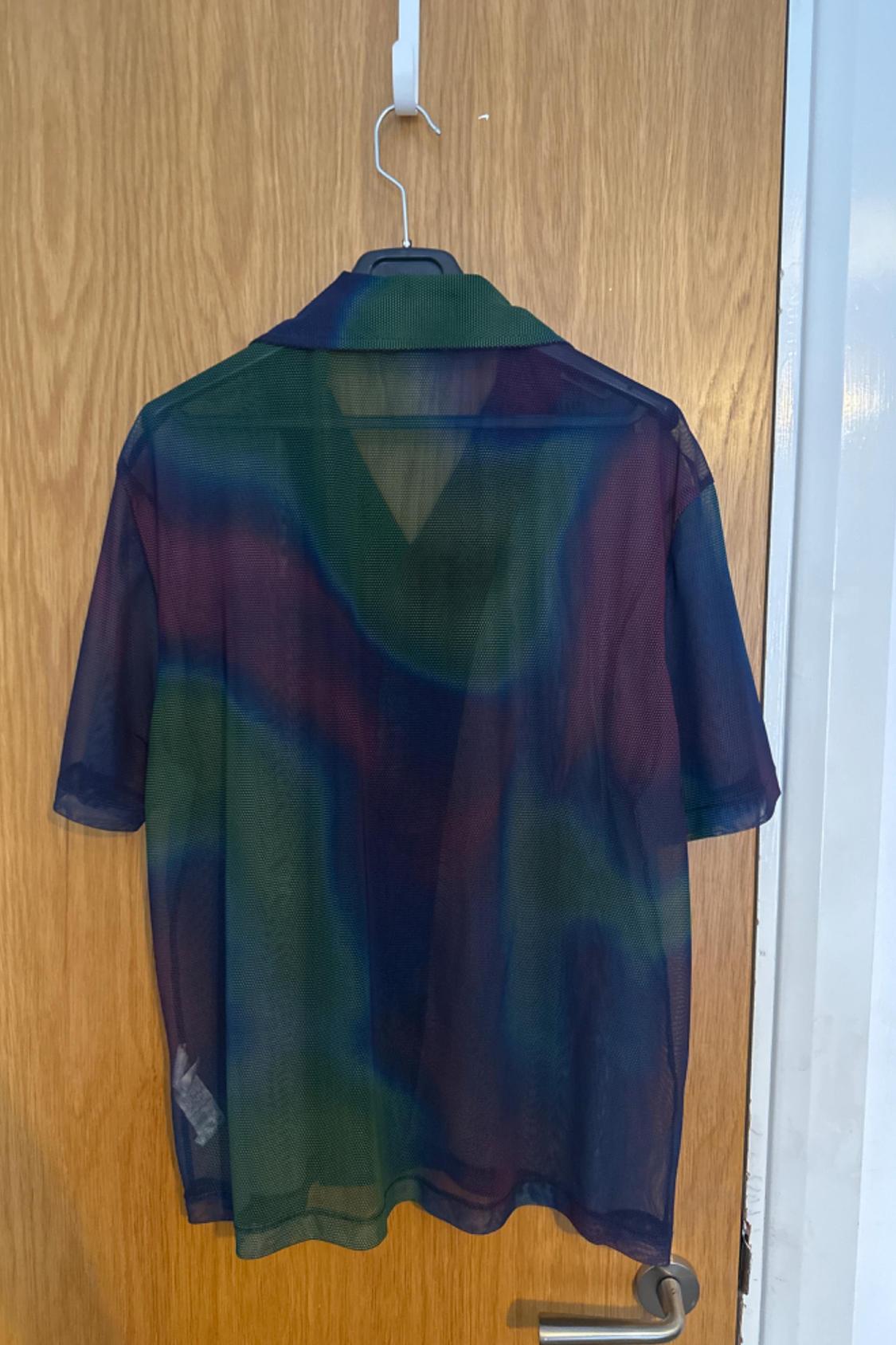 MESH TEXTURED SHIRT WITH PRINT - Image 2