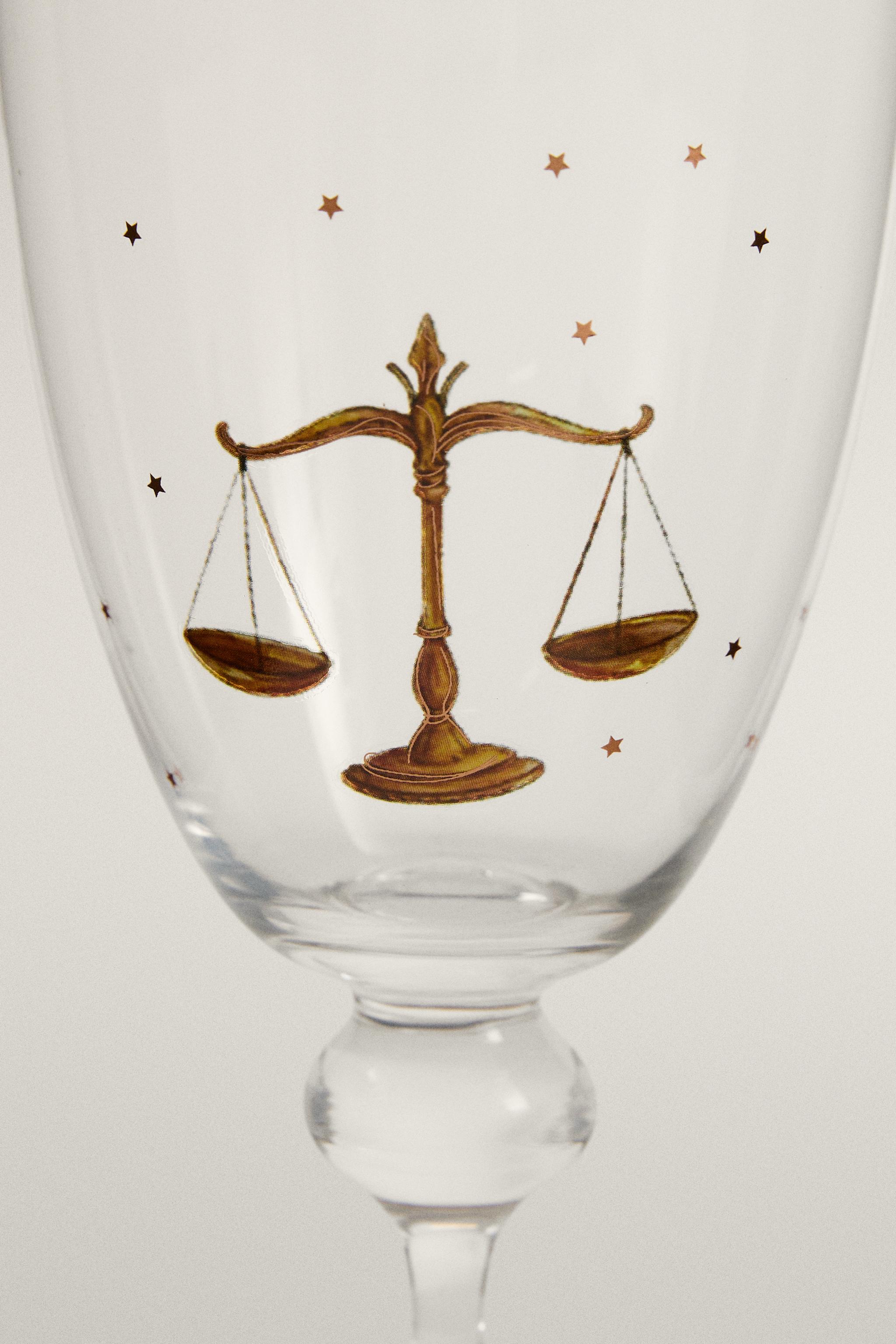LIBRA ZODIAC GLASS | MARISA BERENSON