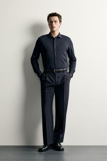 РУБАШКА REGULAR FIT — МОРСКОЙ СИНИЙ от Zara