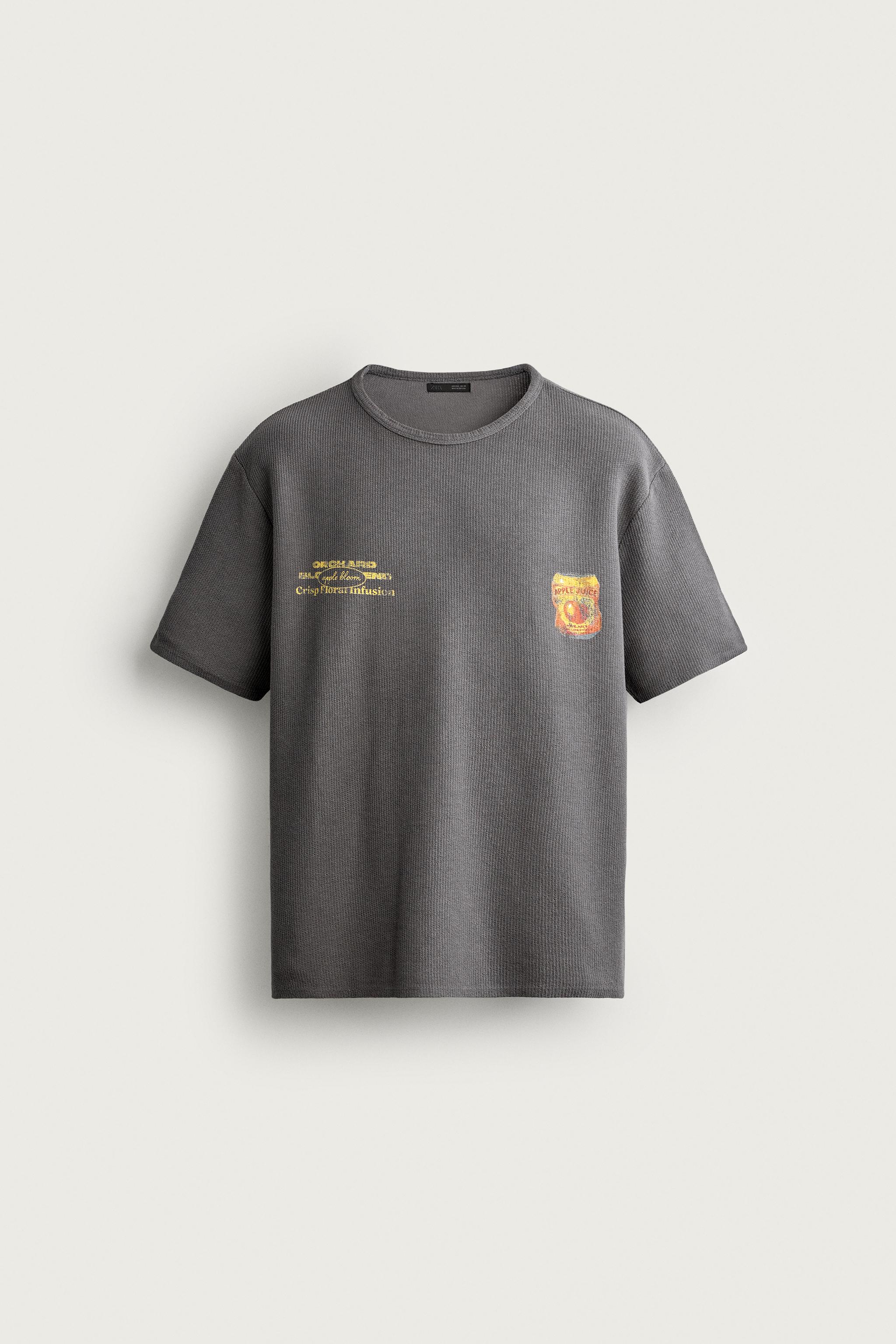 WASHED PRINTED KNIT T-SHIRT