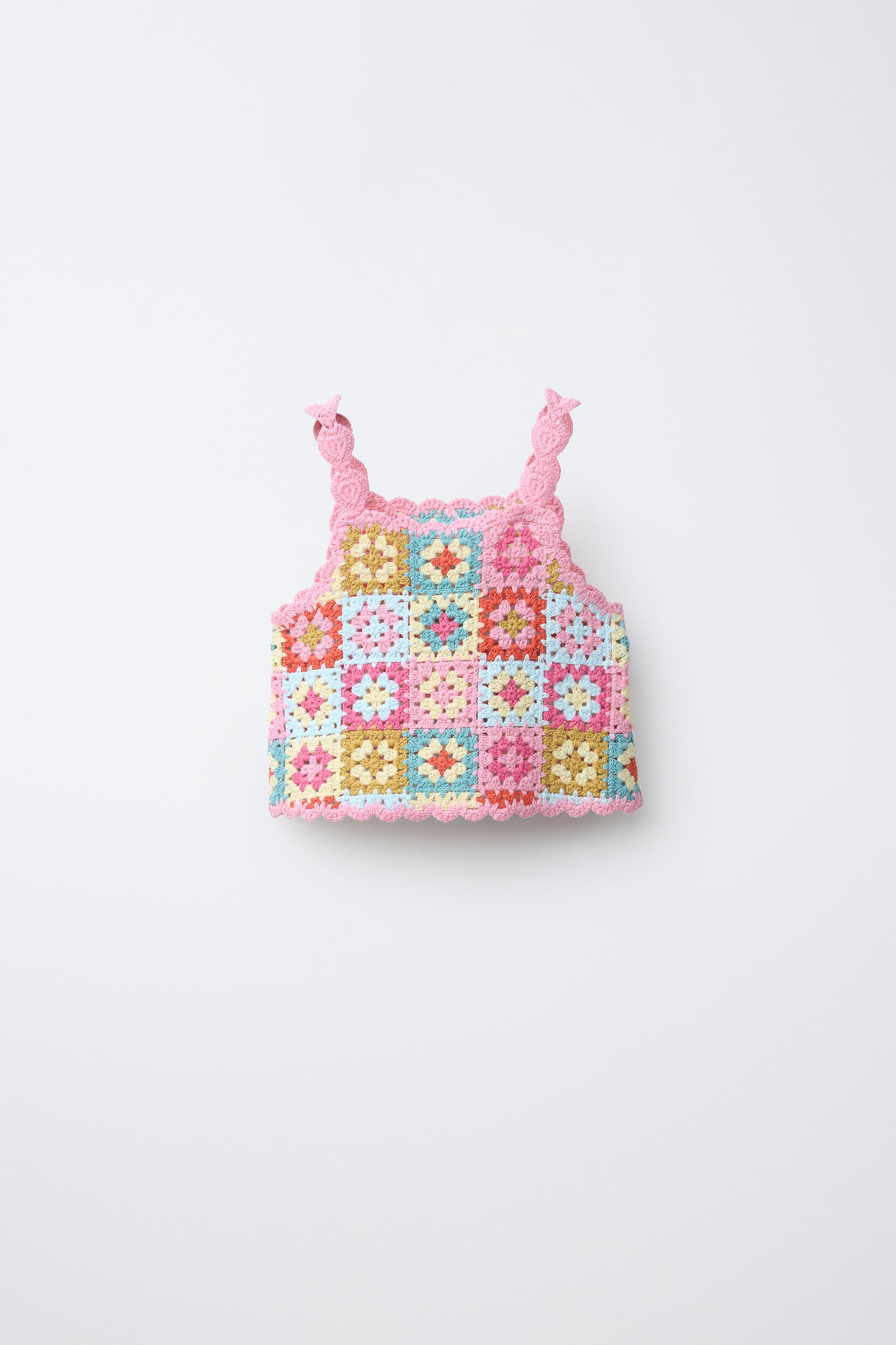 CROCHET KNIT HEARTS TOP
