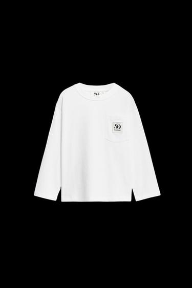 1/2-6 YEARS/ 50TH ANNIVERSARY LABEL POCKET T-SHIRT - White by Zara - Image 0