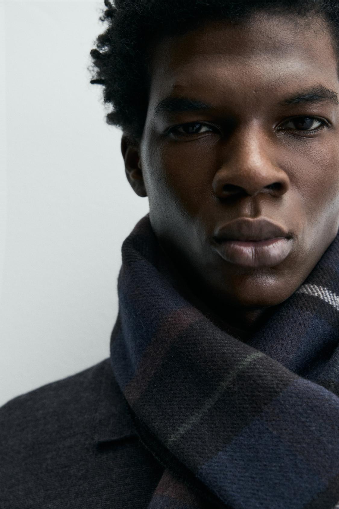 COMBINED PLAID SCARF