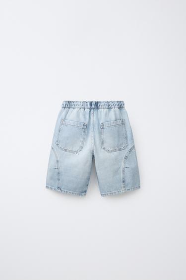 BERMUDA EN JEAN BARREL - Bleu moyen de Zara - Image 1
