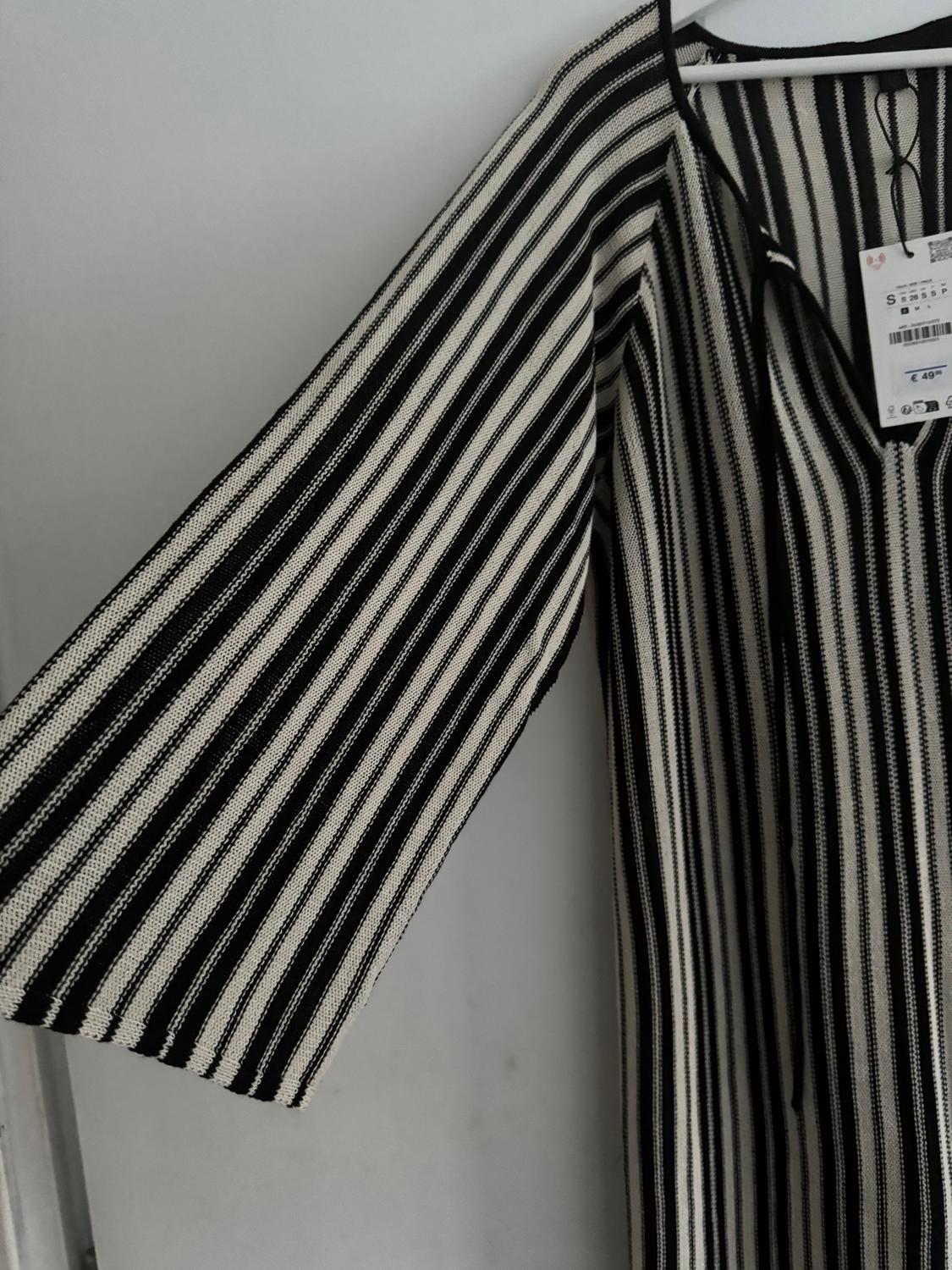 STRIPED KNIT DRESS WITH LINEN - Image 8