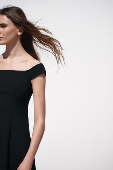 OFF-THE-SHOULDER MINI DRESS - Black by Zara - Image 5