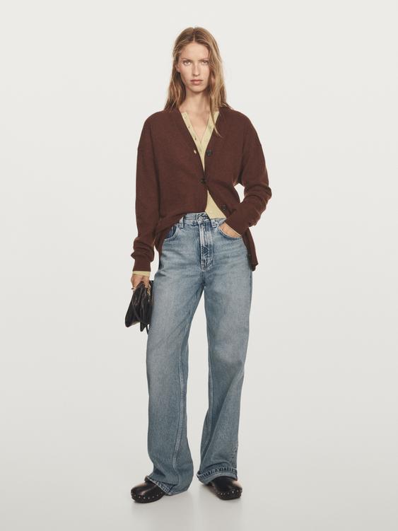 Oversize cashmere V-neck cardigan