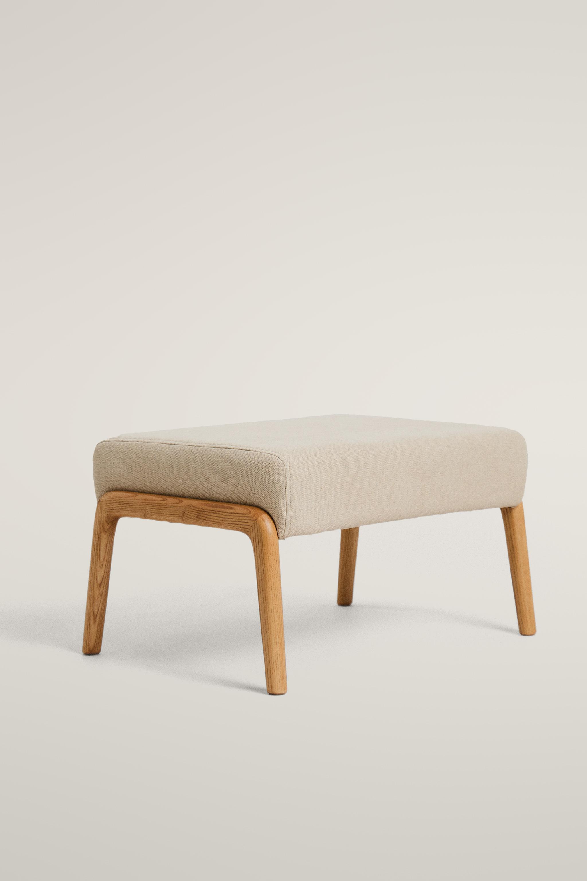 TABOURET REPOSE-PIEDS FRÊNE LIN