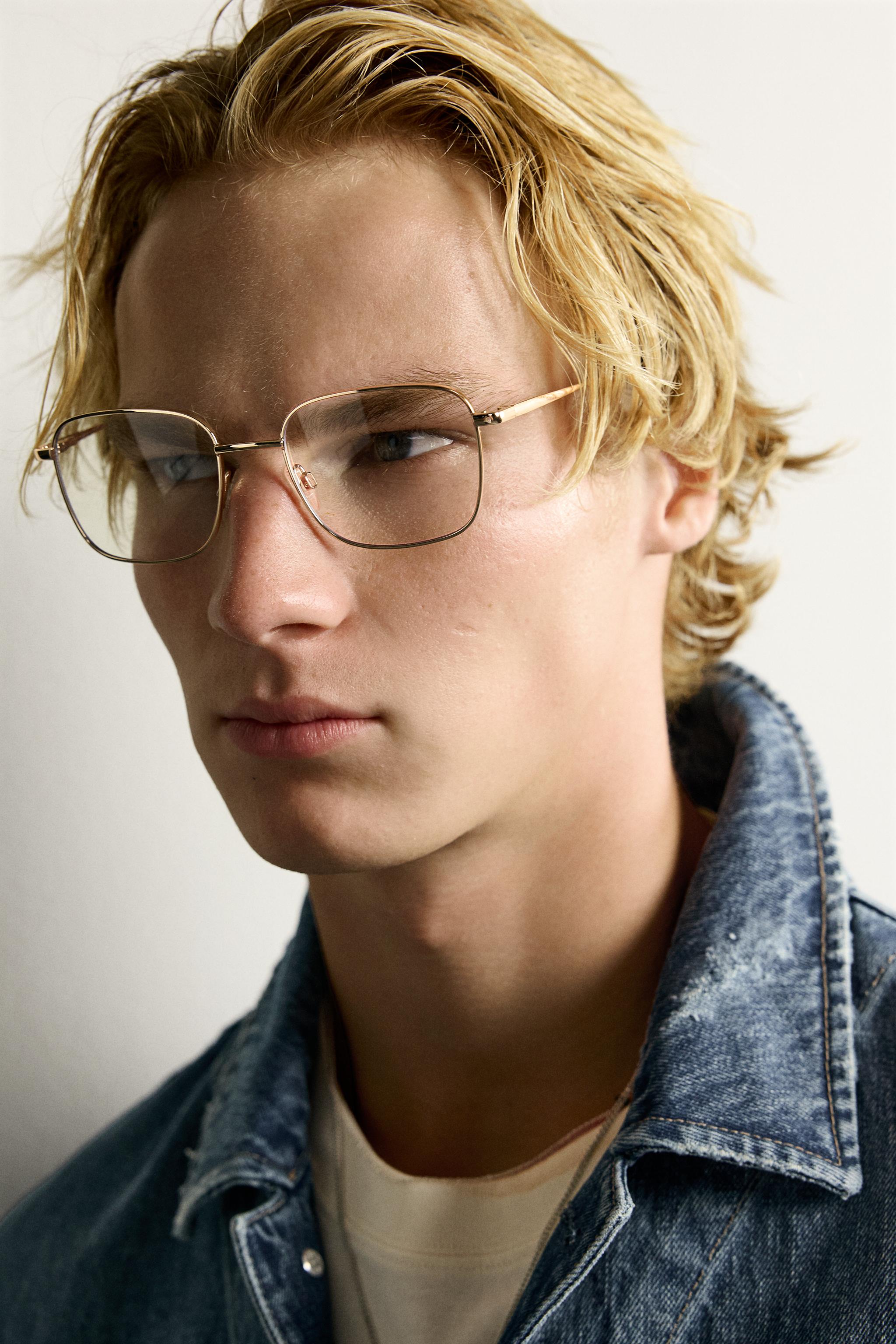 Мужские солнцезащитные очки Zara SQUARE METAL SUNGLASSES — фото 2
