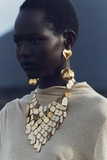 КОЛЬЦО ГЕОМЕТРИЧЕСКОЙ ФОРМЫ КОНТРАСТНОГО ЦВЕТА — ЗОЛОТИСТЫЙ от Zara — изображение 0