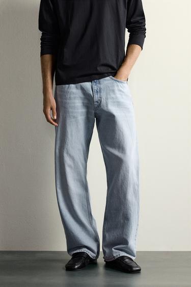 Zara LOOSE FIT JEANS - Mid-blue