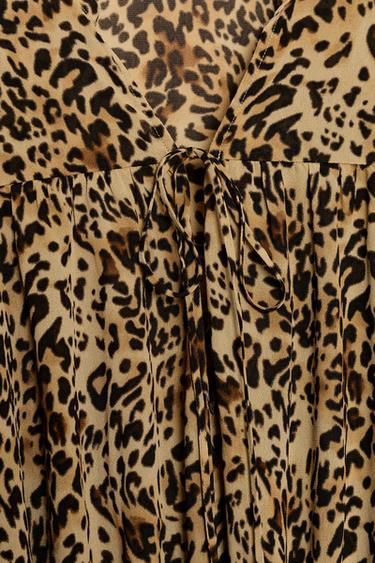 ANIMAL PRINT DRESS WITH RUFFLES - Leopard  by Zara - Image 7