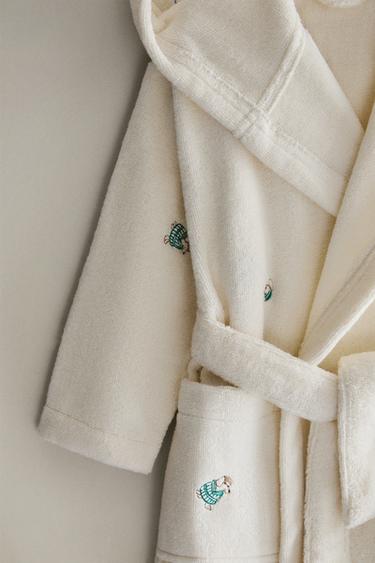 KIDS' DOG BATHROBE - Ecru by Zara - Image 2