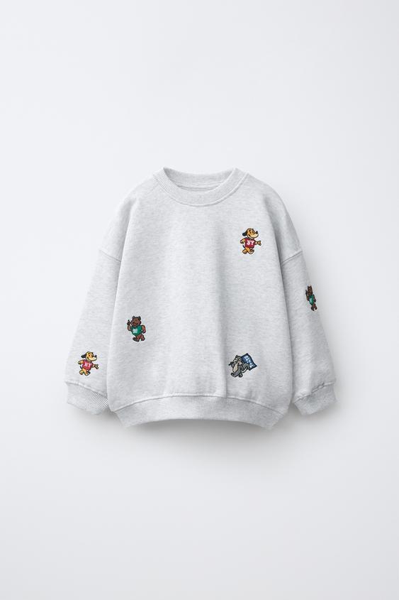 EMBROIDERED ANIMAL SWEATSHIRT - Grey marl de Zara - Imagen 0