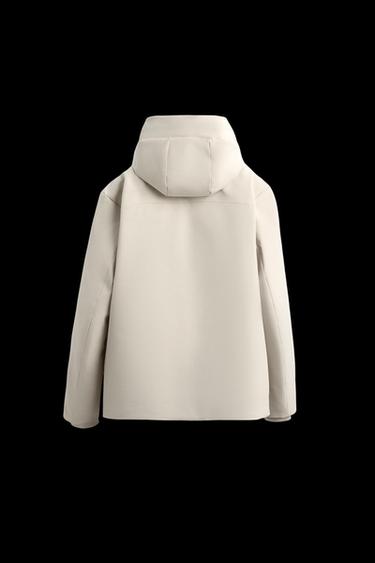 TECHNICAL HOODED JACKET - Oyster-white by Zara