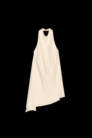 TOP HALTER SATINADO ZW COLLECTION - Crudo de Zara - Imagen 0