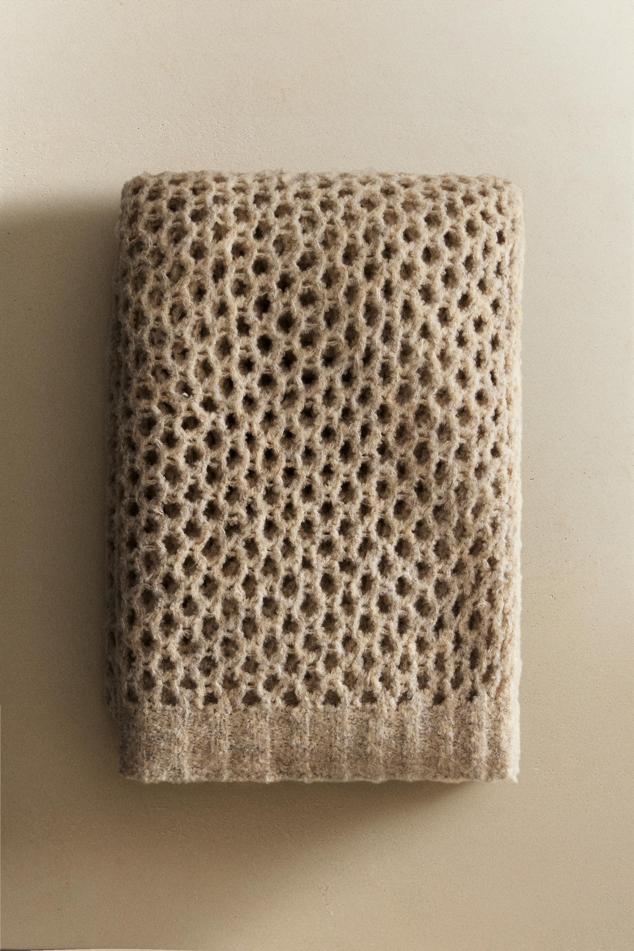 ニット ブランケット - ベージュ | ZARA Japan / 日本