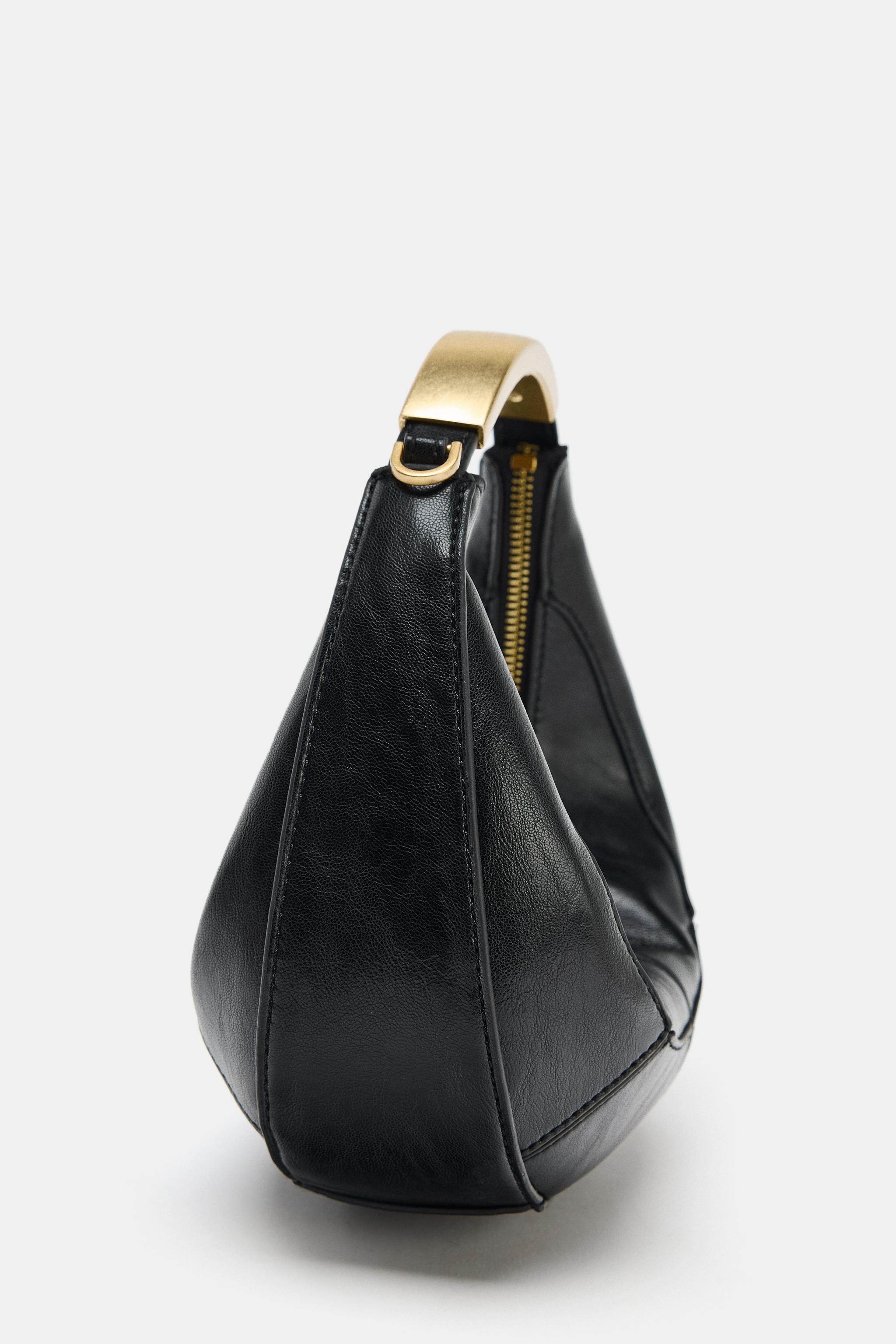 OVAL BAG WITH METAL HANDLE - Golden | ZARA United States OVAL BAG WITH METAL HANDLE - Golden | ZARA United States