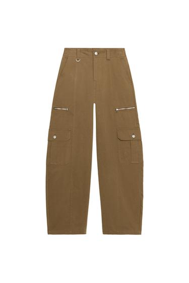 BARREL CARGO POCKET TROUSERS SET - Khaki by Zara