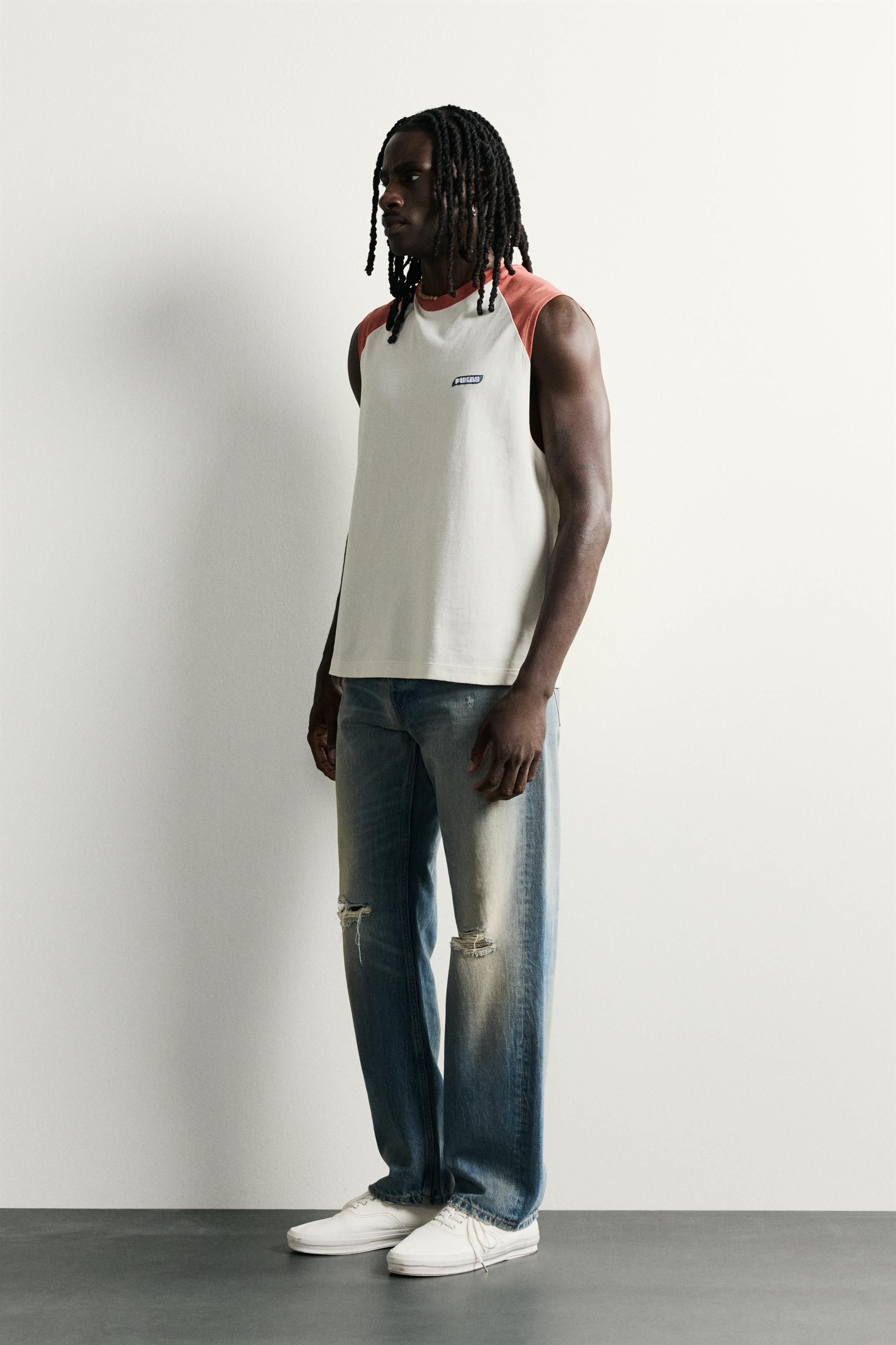Zara PUKAS SURF X ZARA BLOK RENKLİ TANK T-SHIRT görsel 4
