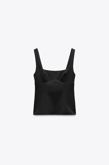 TOP WITH BACK BOW - Black by Zara - Image 3