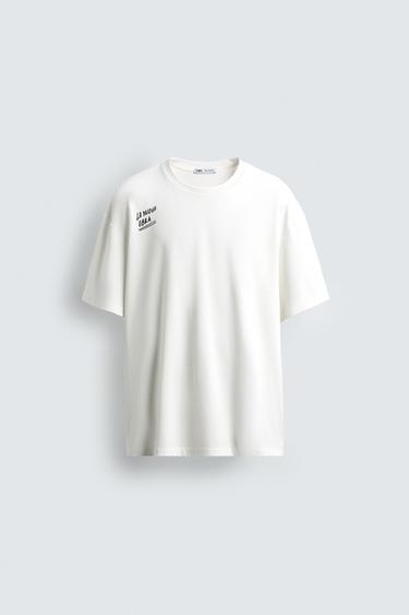 EMBROIDERED SLOGAN T-SHIRT - White by Zara - Image 6
