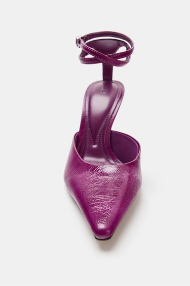 CHAUSSURES À BRIDES ARRIÈRE - Violet de Zara - Image 3