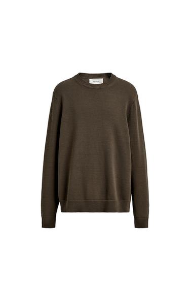 JERSEY REGULAR FIT ALGODÓN - Marrón de Zara