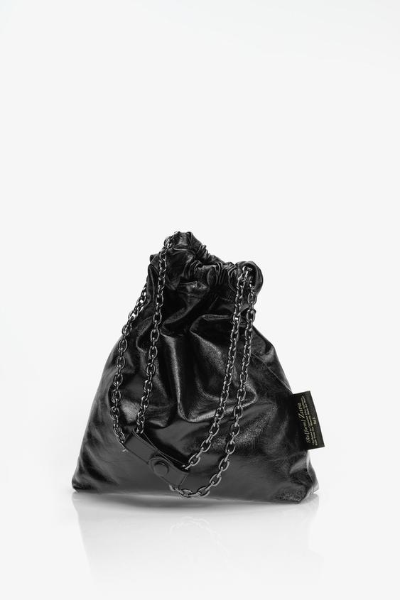 Женская сумка Zara Limited Edition Tri-Chic Small Leather, цвет: Чёрный