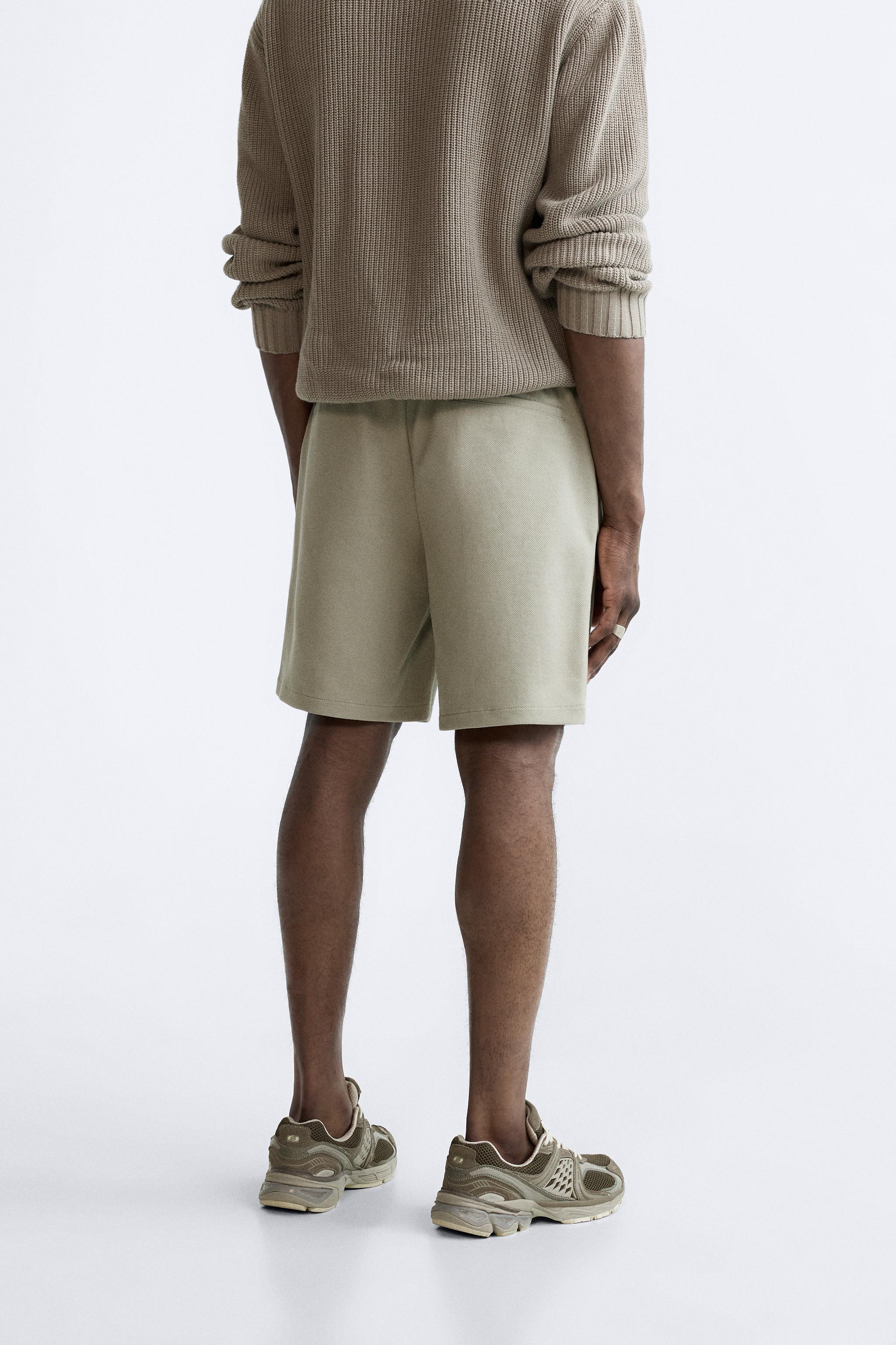 STRUCTURED SOFT SHORTS - Oyster-white | ZARA United States