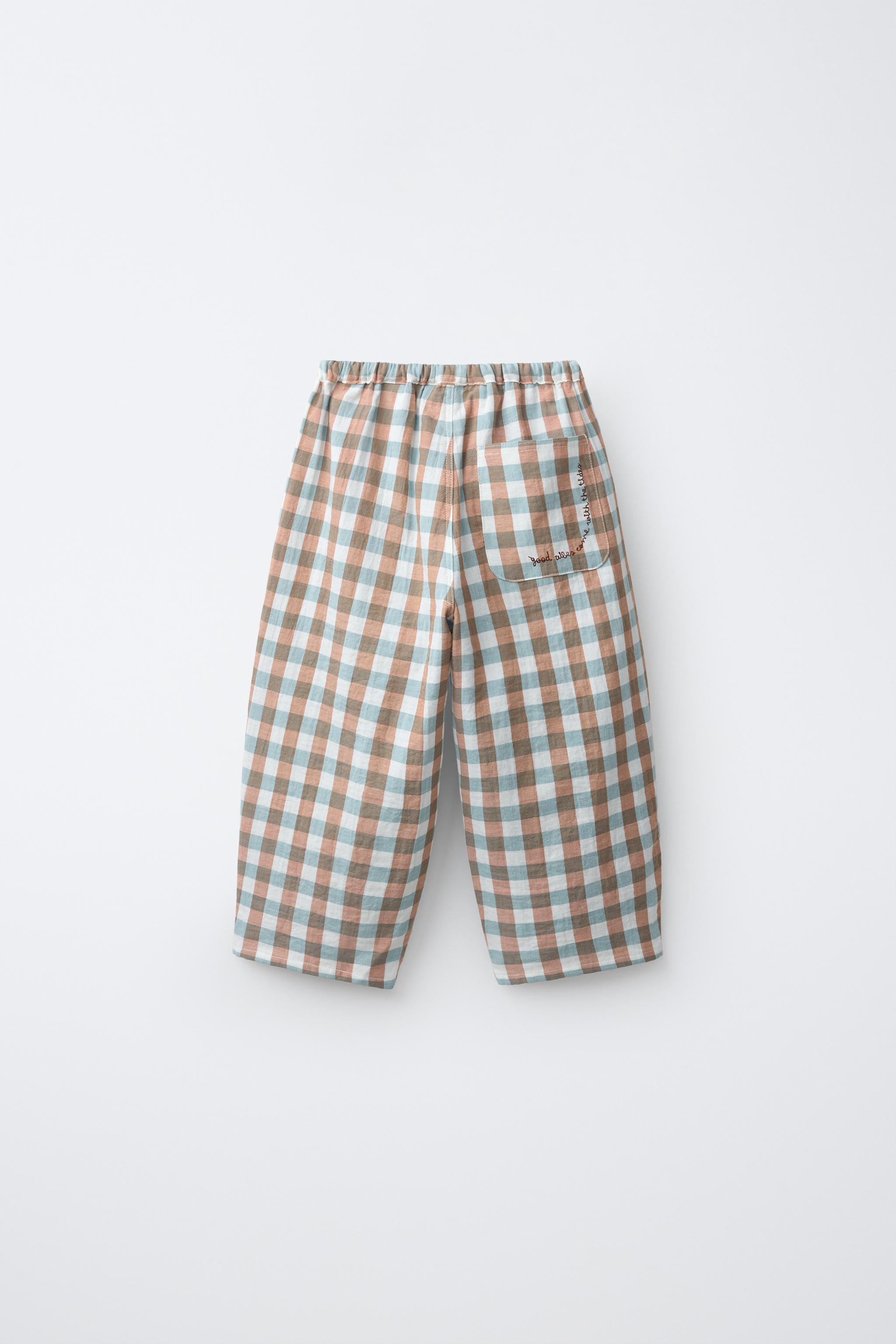 PANTALON BALLON À CARREAUX VICHY