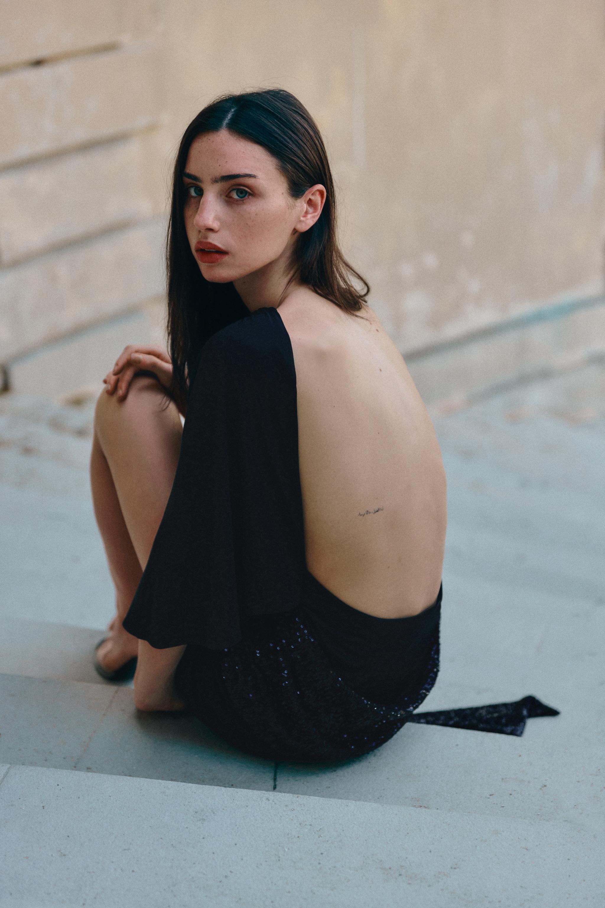 Женские платья Zara SEQUIN SASH MINI DRESS — фото 4