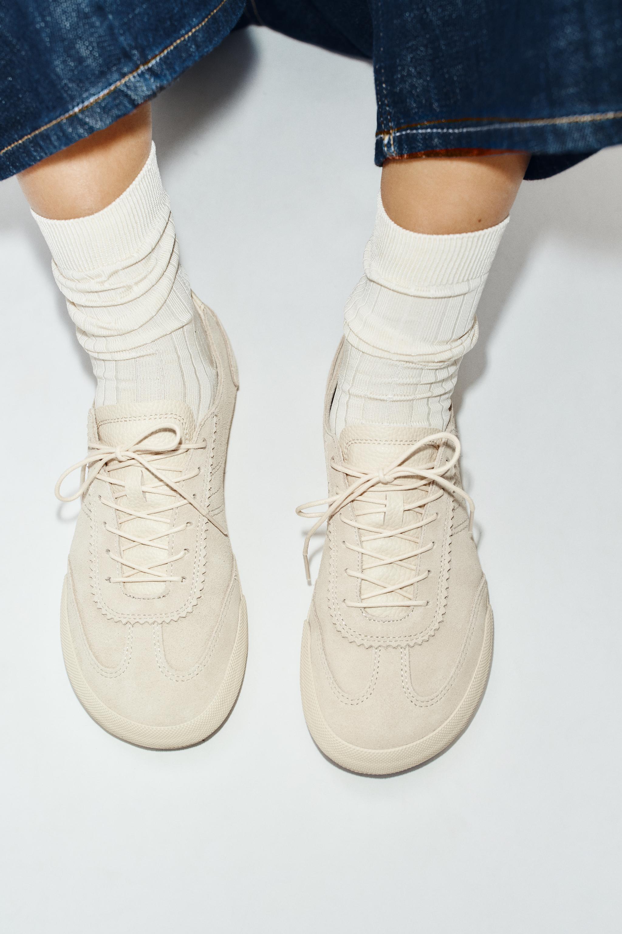 BAREFOOT SPLIT SUEDE TRAINERS