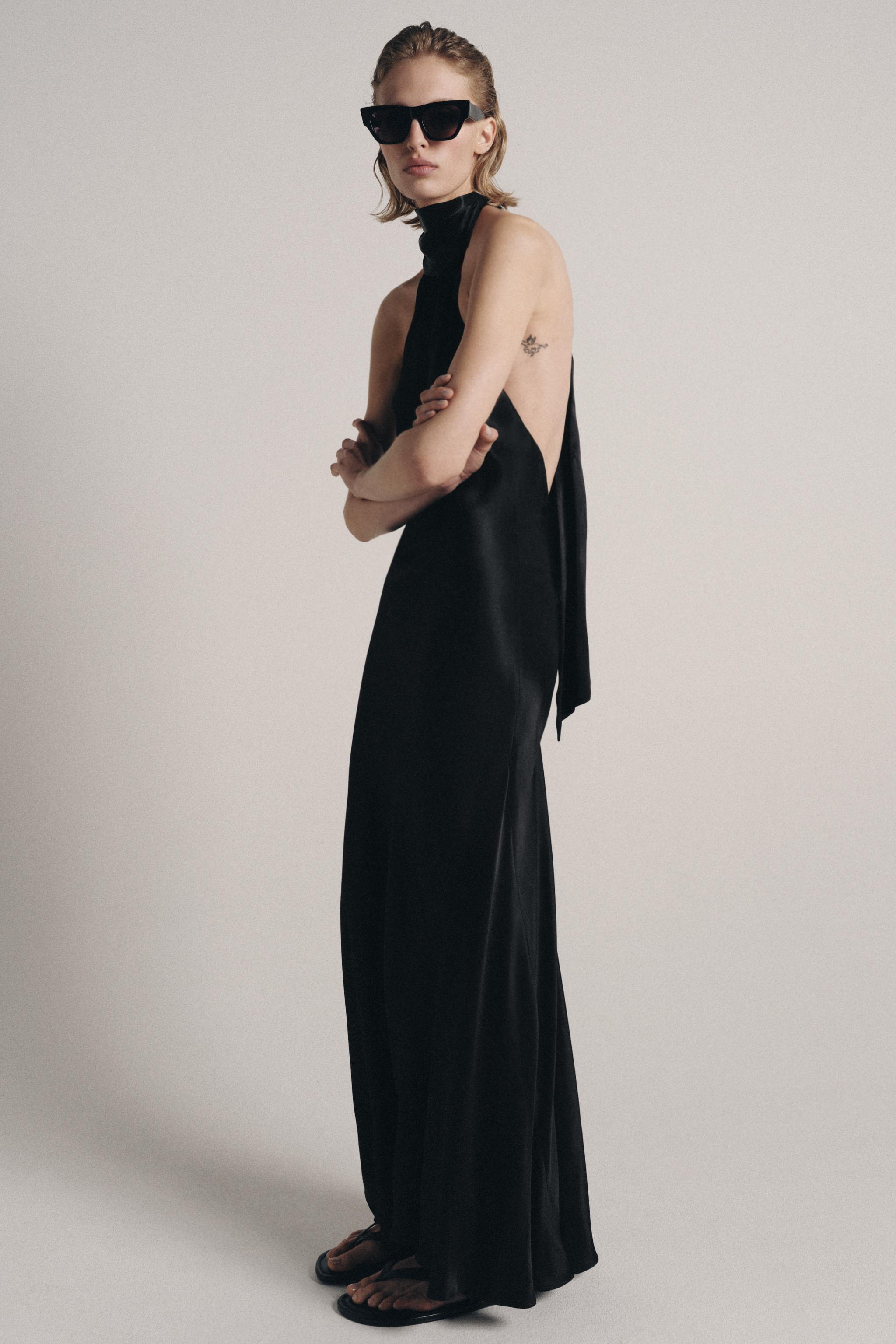 ZW COLLECTION SATEN HALTER ELBİSE - Görsel 8