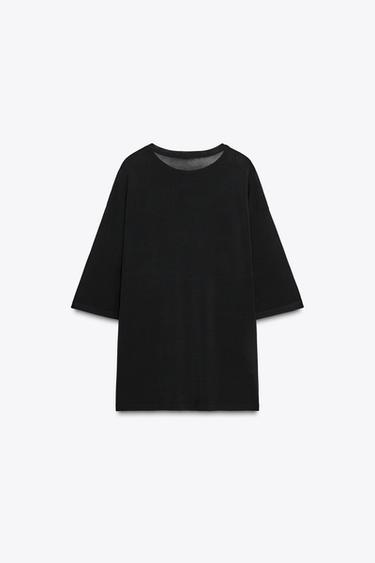 OVERSIZED PLAIN KNIT TOP - Black by Zara - Image 5