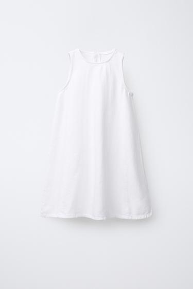 Zara DENIM DRESS - White