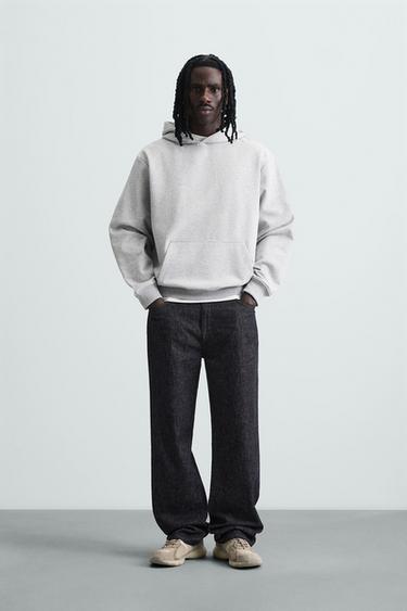 SUDADERA CAPUCHA BÁSICA - Gris vigoré de Zara