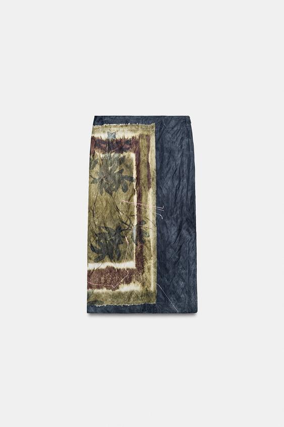 JUPE MIDI IMPRIMÉE ZW COLLECTION - Multicolore de Zara - Image 8