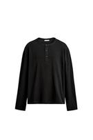ZARA RIBBED HENLEY T-SHIRT