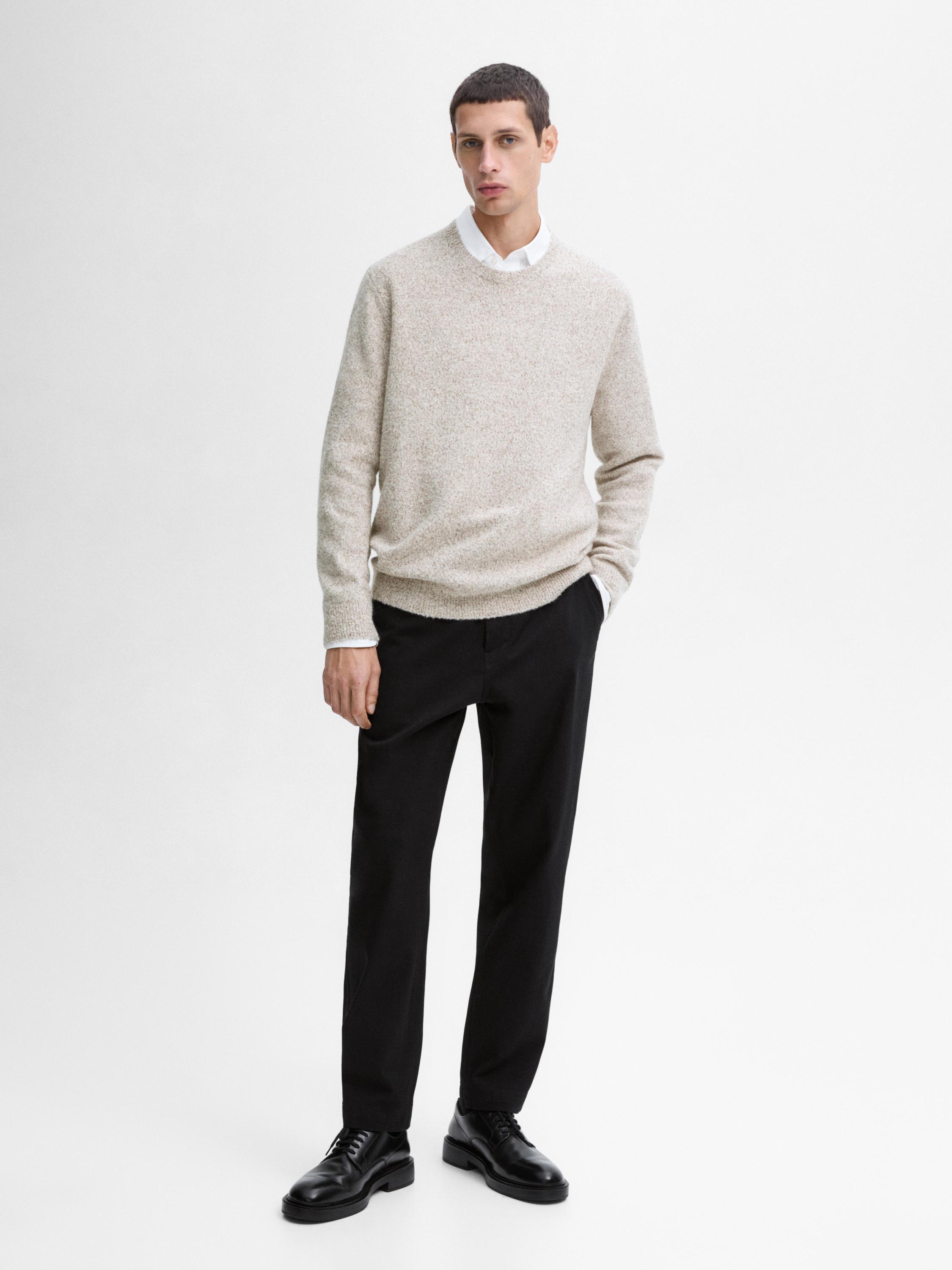 Zara men's crew neck sweater sale