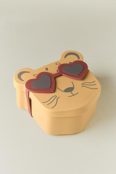 CHILDREN'S SILICONE CHEETAH LUNCH BOX - Orange by Zara