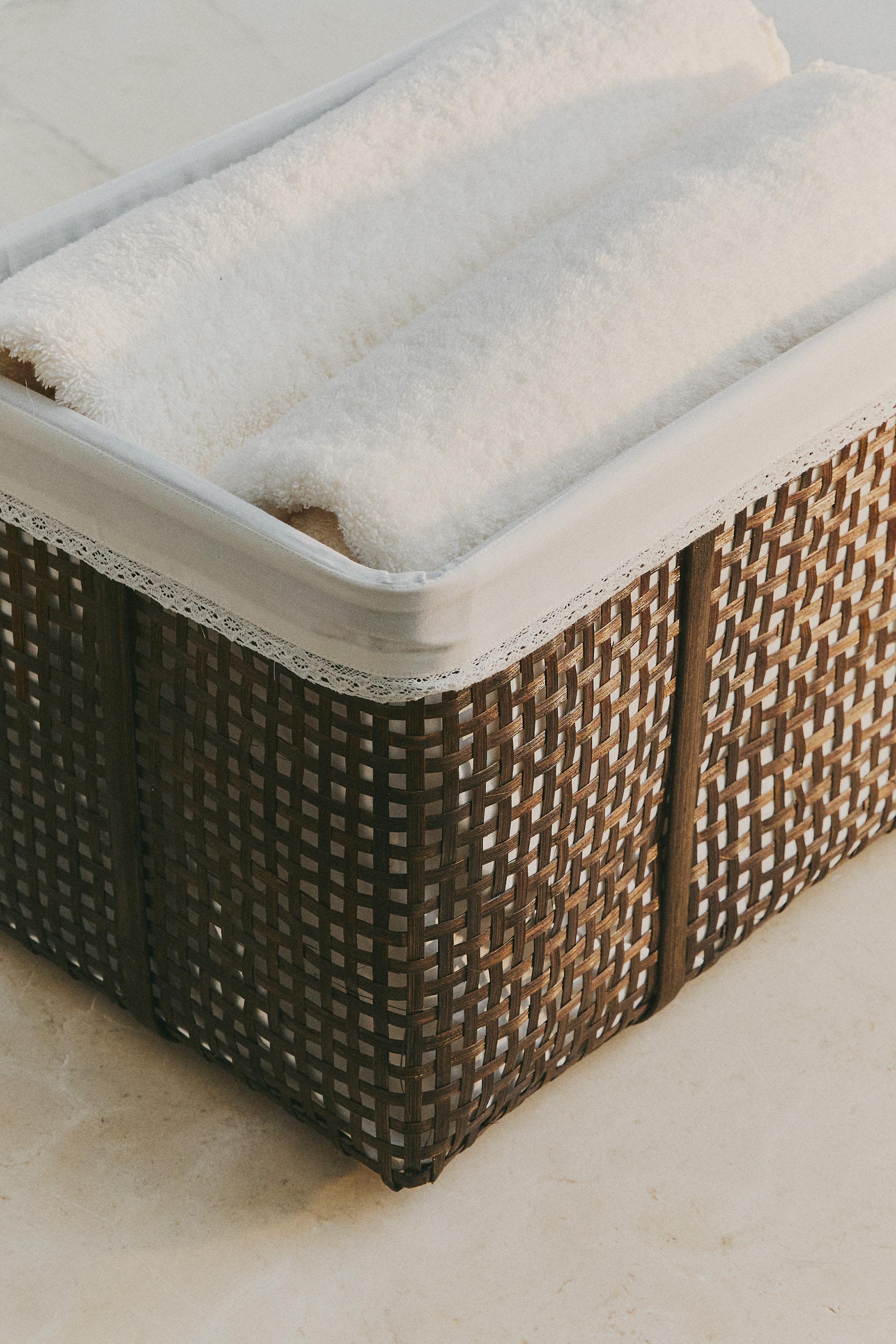 PANIER BAMBOU DENTELLE